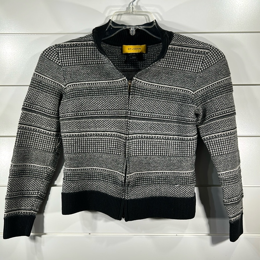 St. John Wool Full Zip Cardigan